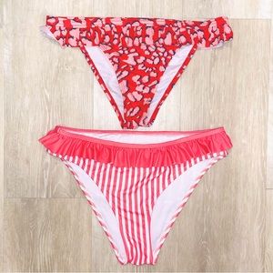 Ruffle bikini bottoms, set of 2